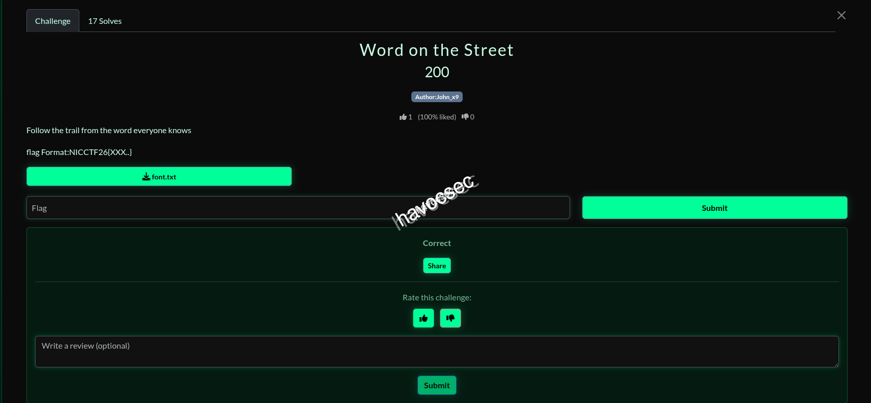 word on the street