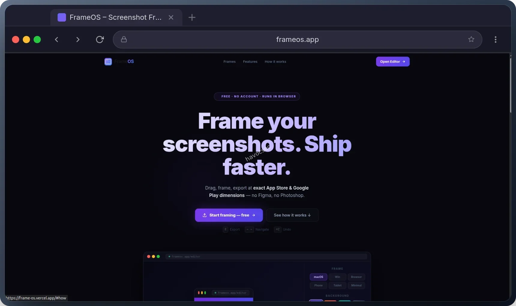 landing page