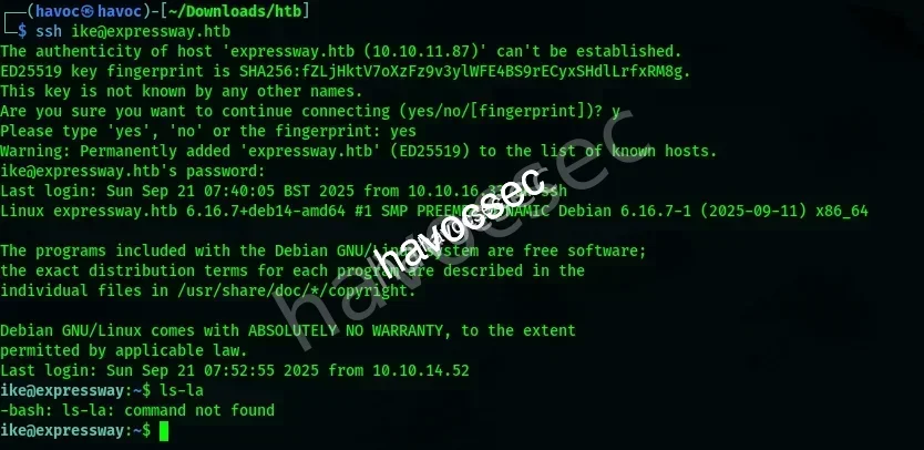 SSH Login Success