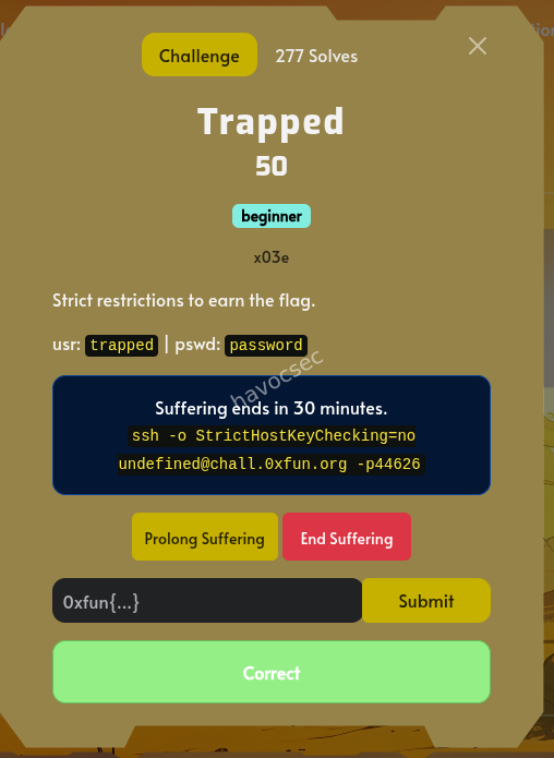 trapped